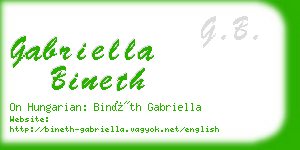 gabriella bineth business card